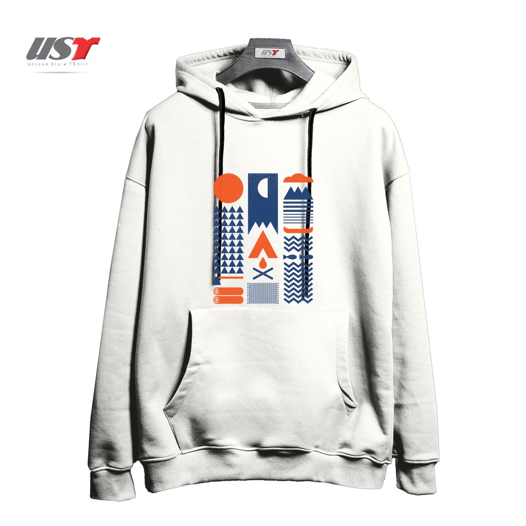 طرح SIMPLIFY هودی اورسایزرنگ سفید