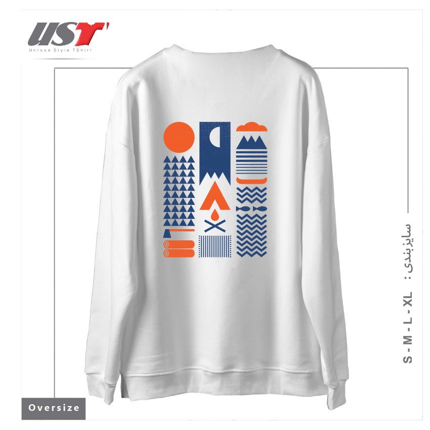 طرح SIMPLIFY سوییشرت اورسایزرنگ سفید