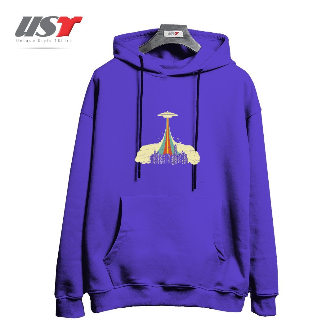 طرح THE DAY THEY CAME هودی اورسایزرنگ بنفش