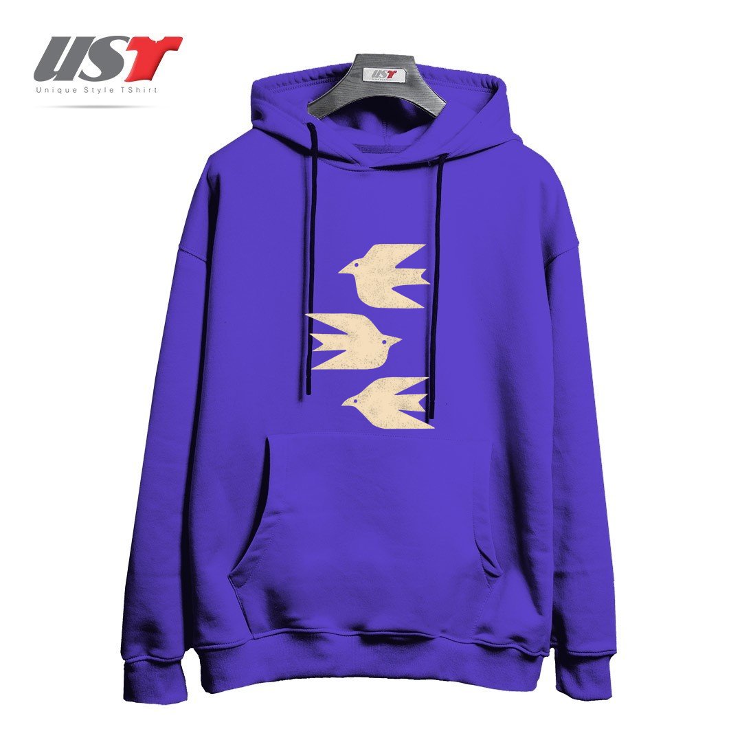 هودی اورسایز طرح DOVES IN FLIGHT