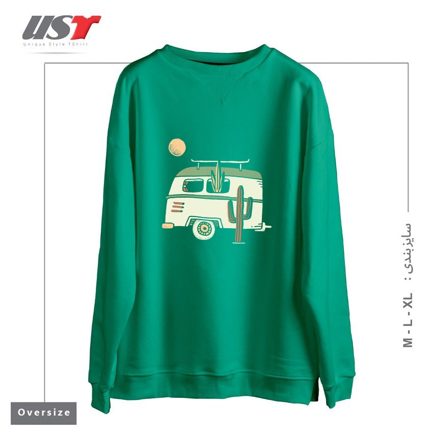 سوییشرت اورسایز طرح VAN LIFE