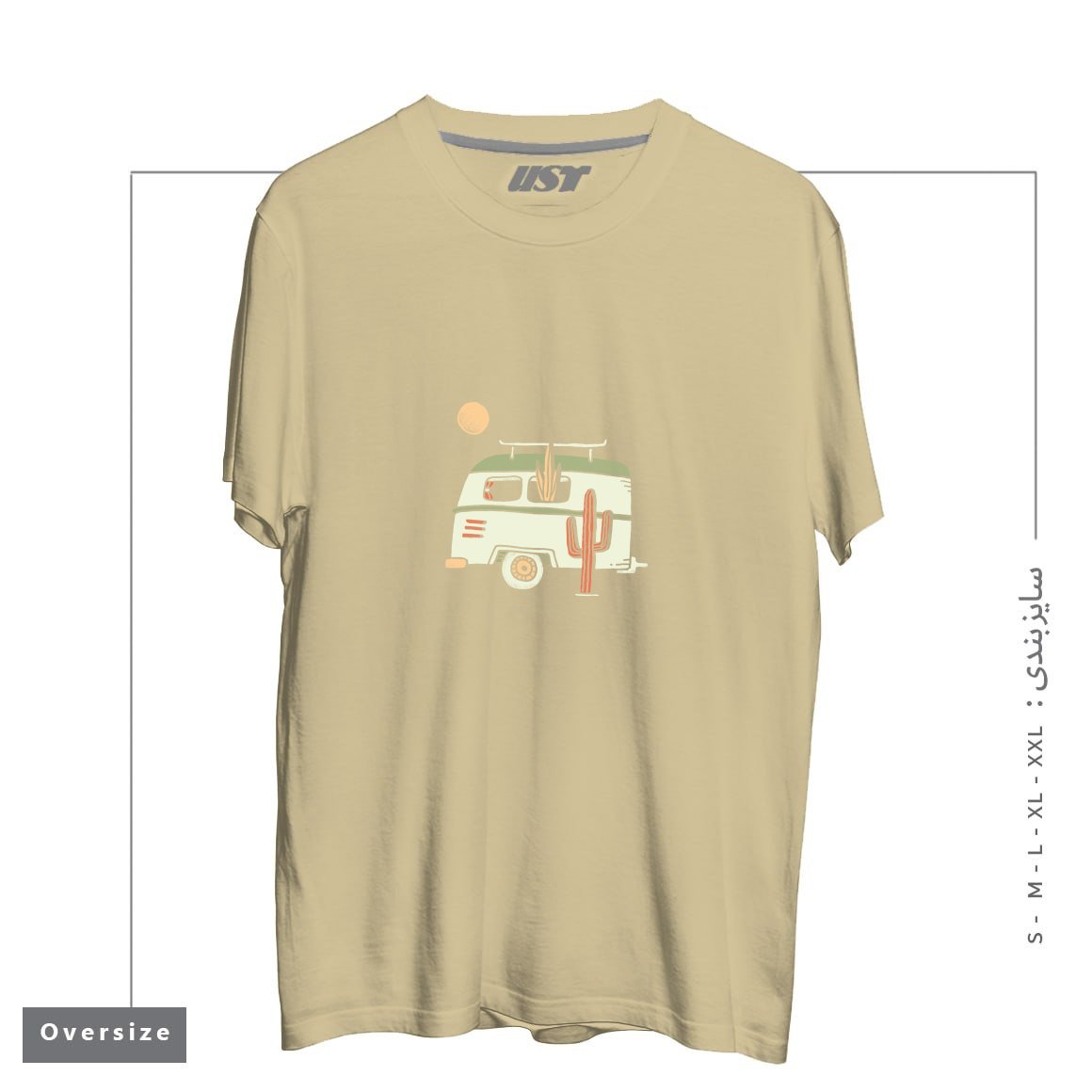 تیشرت اورسایز طرح VAN LIFE