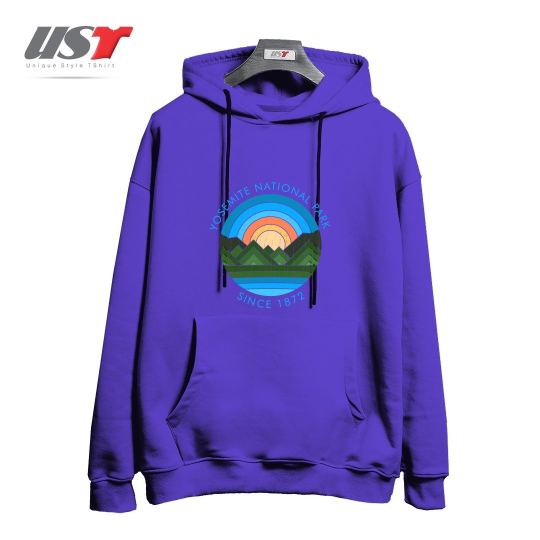 طرح YOSEMITE هودی اورسایزرنگ بنفش