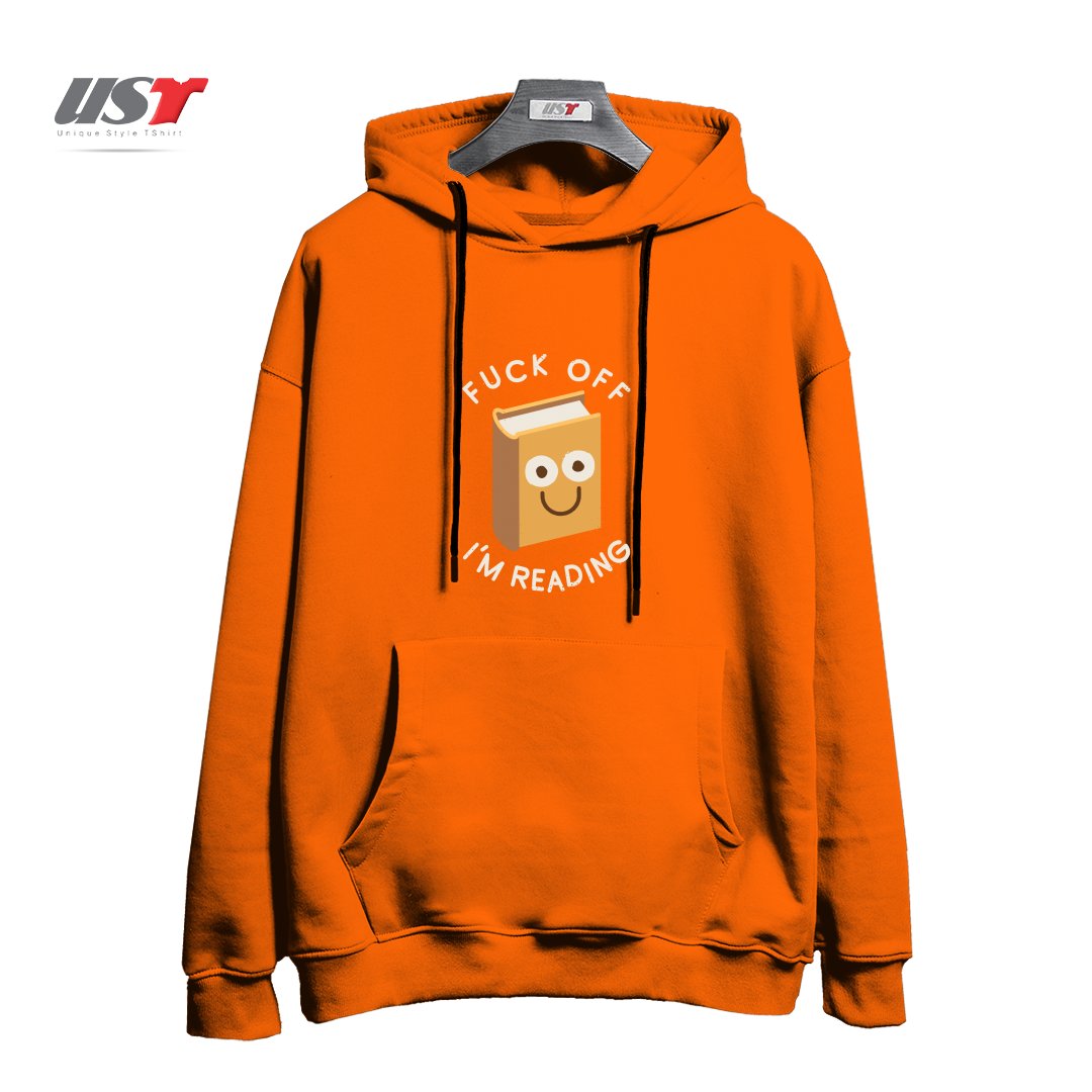 طرح ALL BOOKED UP هودی اورسایزرنگ نارنجی