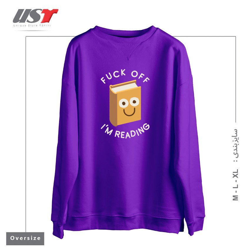 سوییشرت اورسایز طرح ALL BOOKED UP