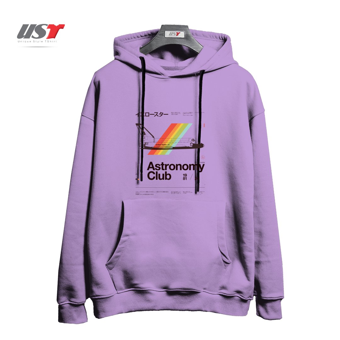 طرح ASTRONOMY CLUB هودی اورسایزرنگ یاسی