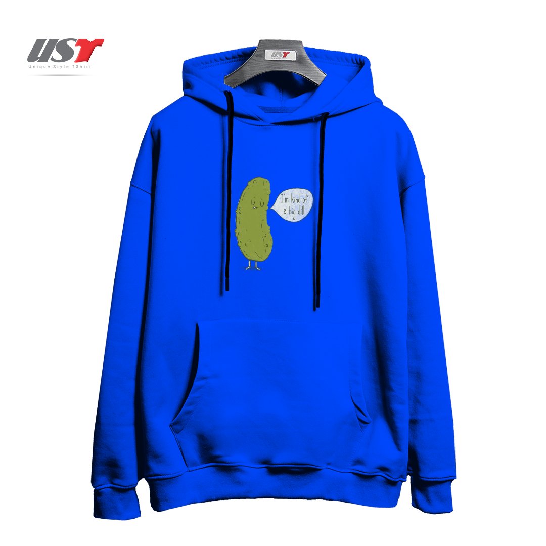 طرح BIG DILL هودی اورسایزرنگ آبی شالی