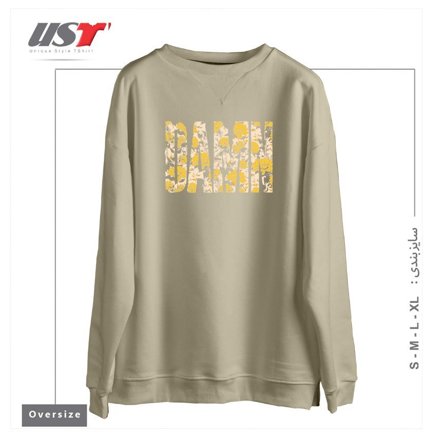 سوییشرت اورسایز طرح FLOWERS