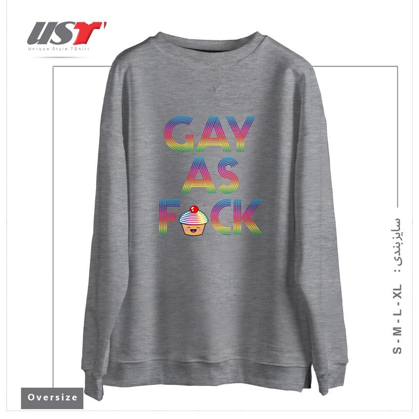 سوییشرت اورسایز طرح GAY AS FCK