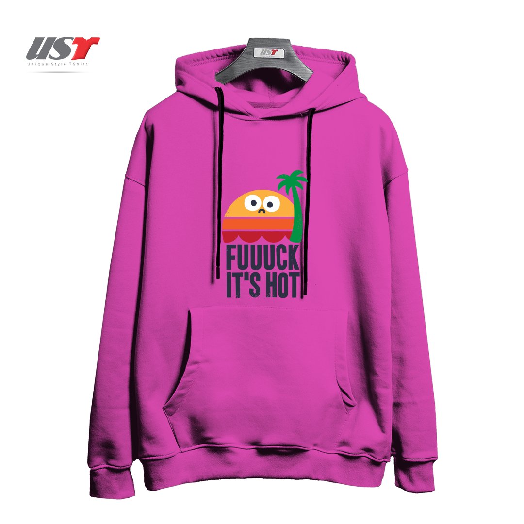 طرح HEATED RHETORIC هودی اورسایزرنگ صورتی