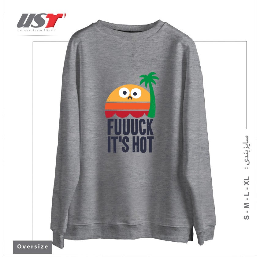 سوییشرت اورسایز طرح HEATED RHETORIC