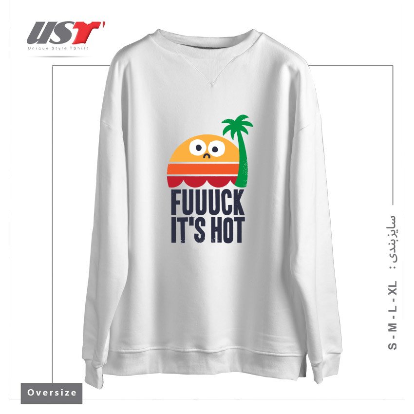 طرح HEATED RHETORIC سوییشرت اورسایزرنگ سفید