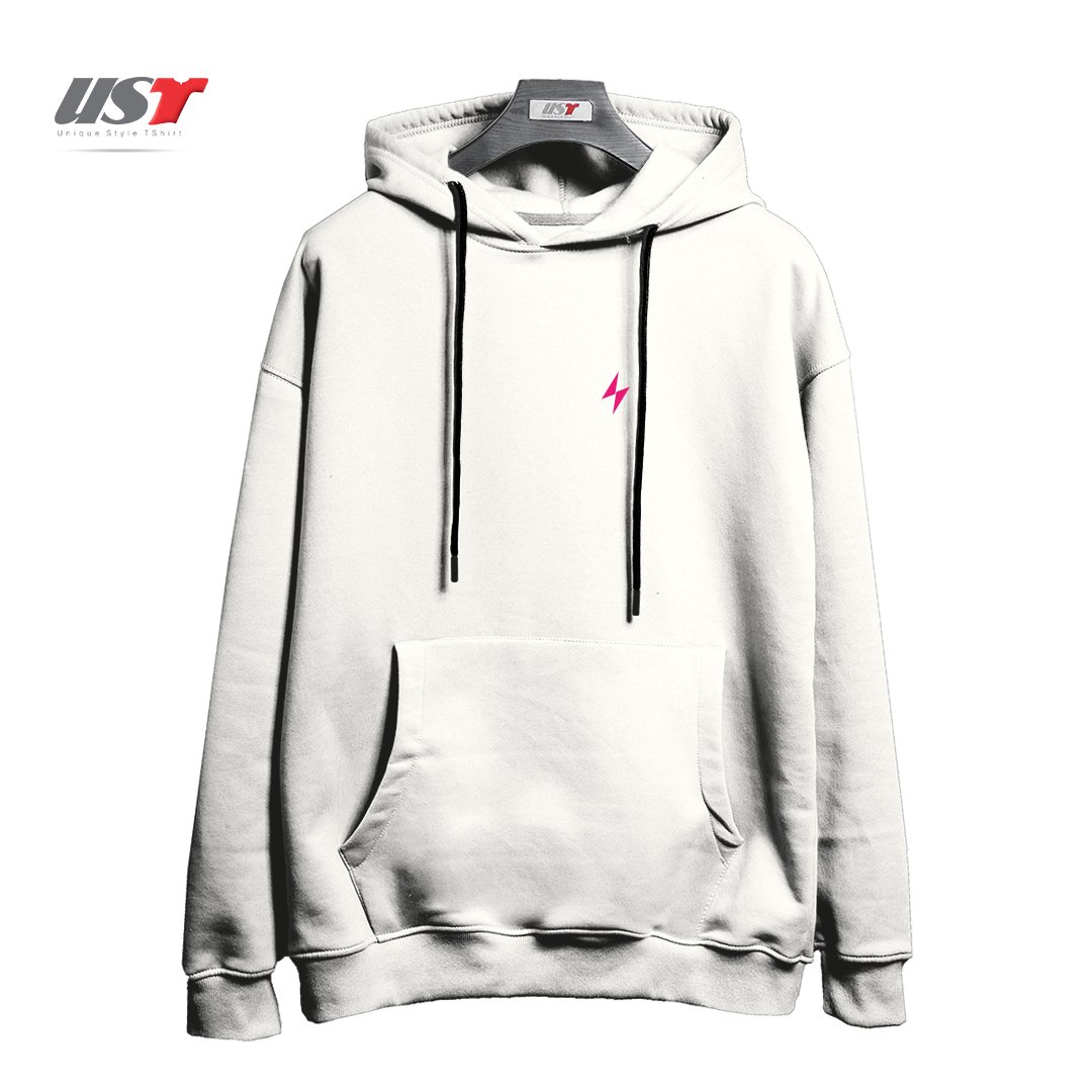 طرح ELECTRIC BOLT - POCKET TEE - ELECTRIC PINK هودی اورسایزرنگ سفید