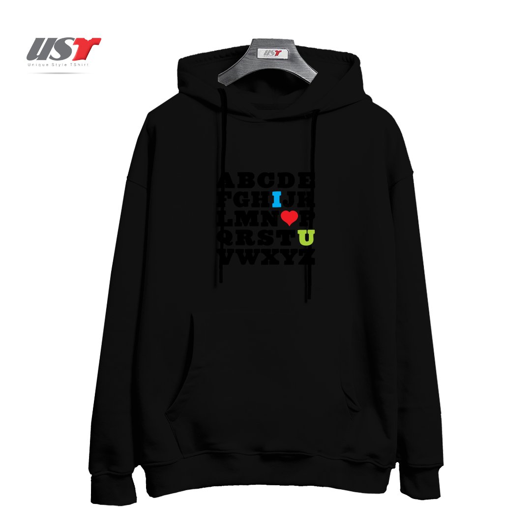 طرح LOVE YOUR FELLOW AS YOURSELF هودی اورسایزرنگ مشکی