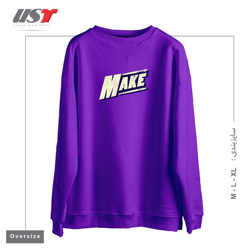 طرح MAKE  DAN ELIJAH FAJARDO  DTG سوییشرت اورسایزرنگ بنفش
