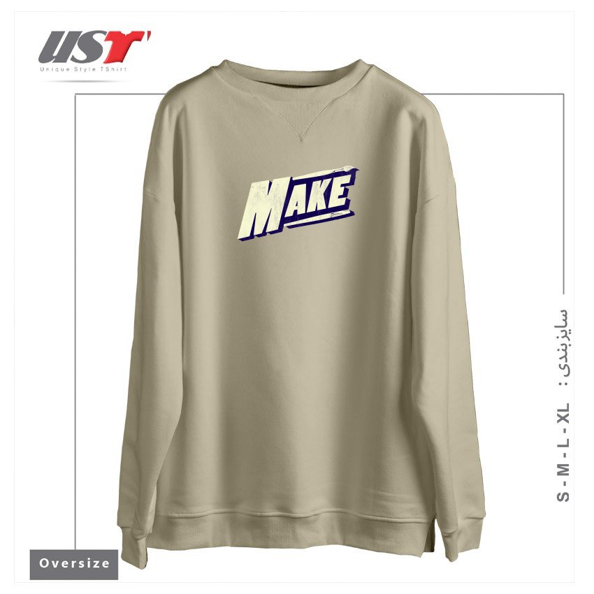 سوییشرت اورسایز طرح MAKE  DAN ELIJAH FAJARDO  DTG