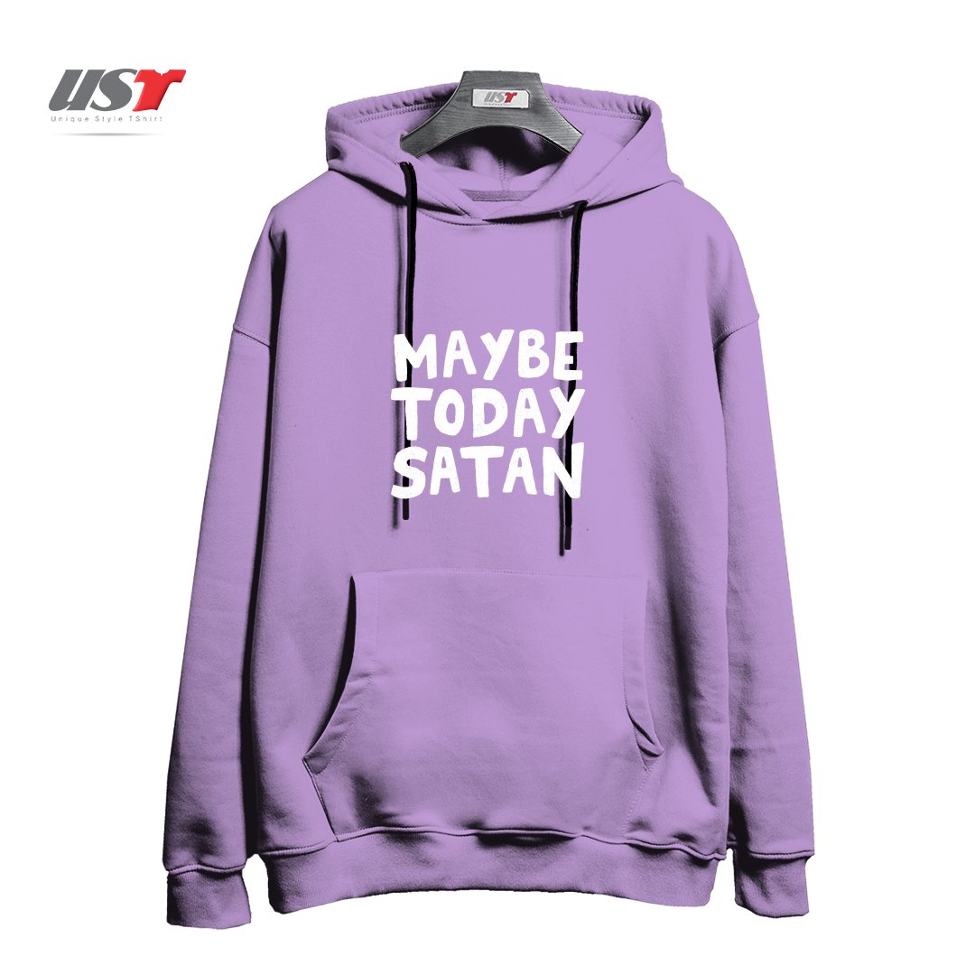 هودی اورسایز طرح MAYBE TODAY SATAN