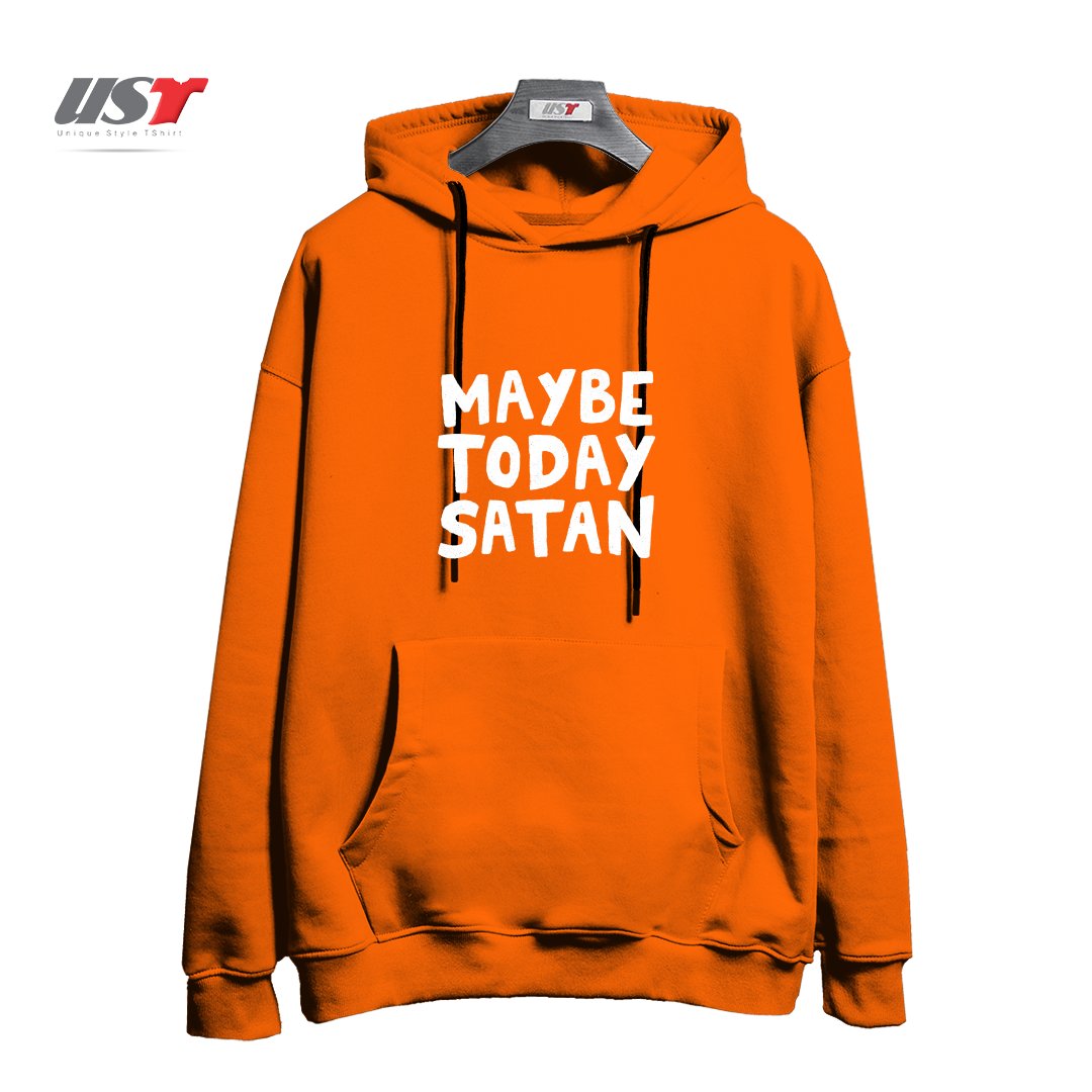 هودی اورسایز طرح MAYBE TODAY SATAN