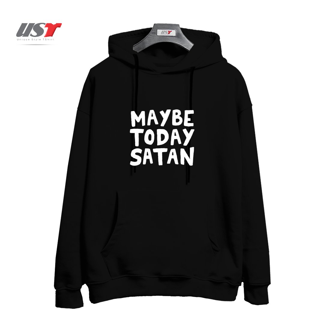 هودی اورسایز طرح MAYBE TODAY SATAN