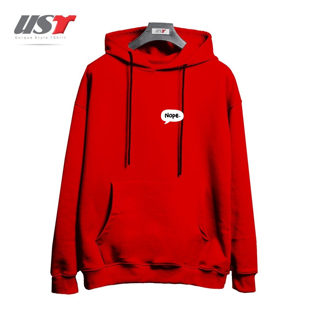 طرح NOPE COMICS SPEECH BALLOON DIALOG BOX هودی اورسایزرنگ قرمز