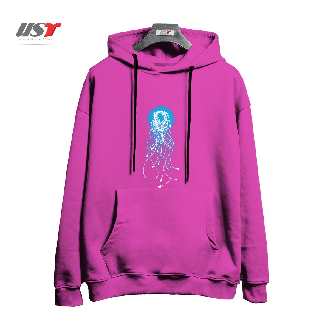 هودی اورسایز طرح ELECTRIC JELLYFISH