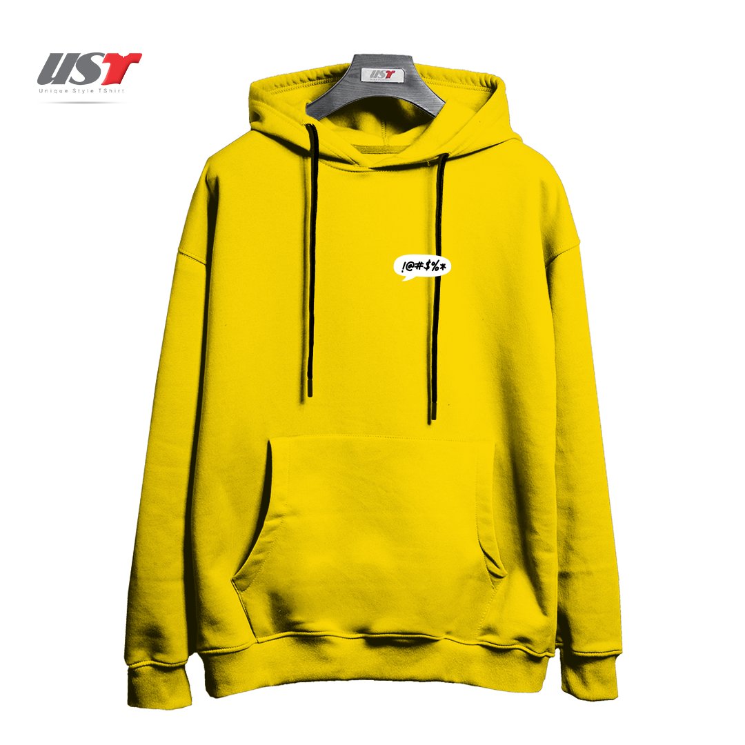 طرح SWEAR COMICS SPEECH BALLOON DIALOG BOX هودی اورسایزرنگ زرد