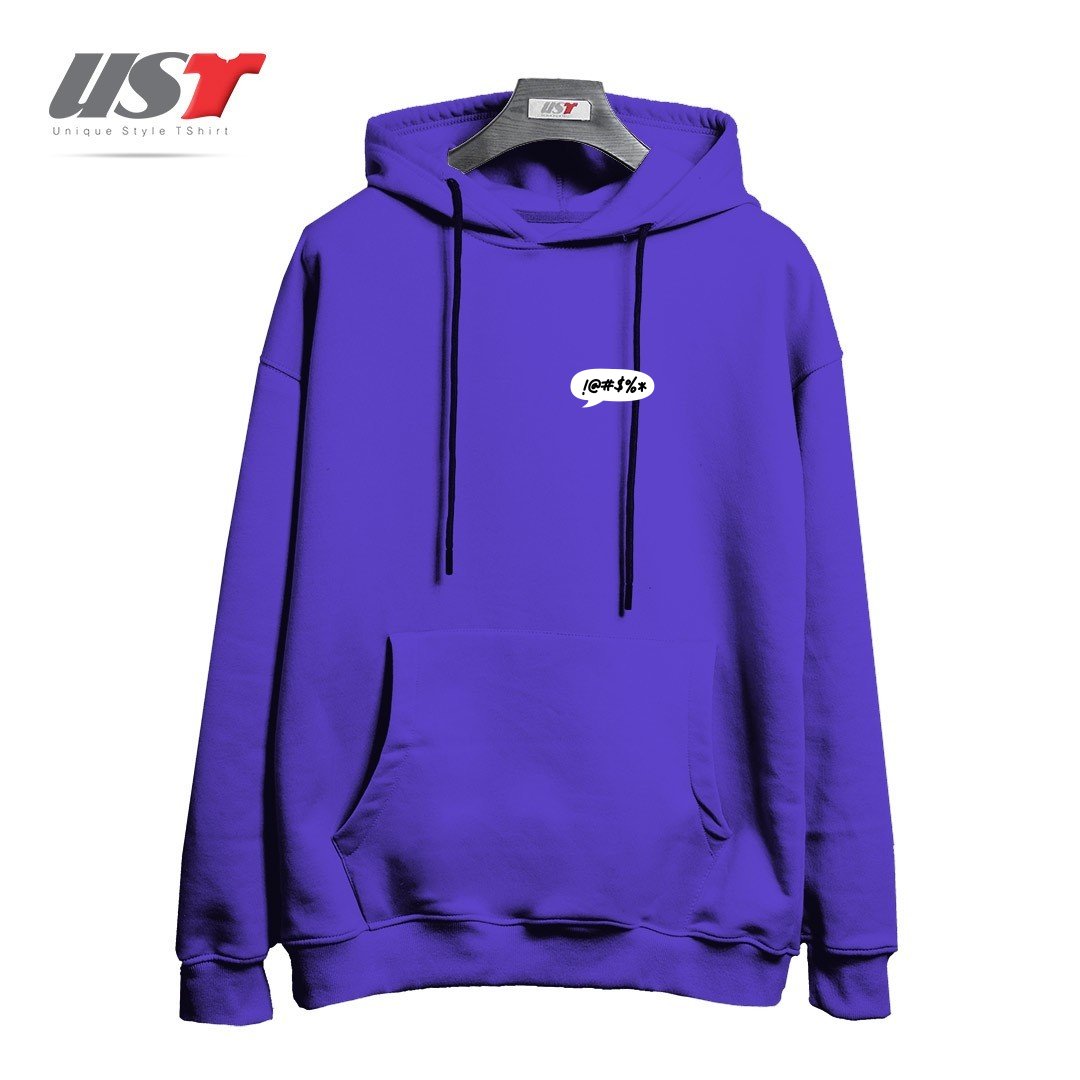 طرح SWEAR COMICS SPEECH BALLOON DIALOG BOX هودی اورسایزرنگ بنفش