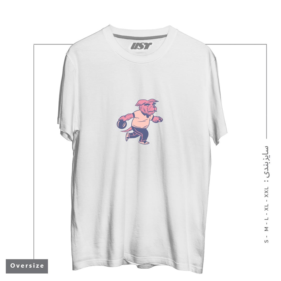 تیشرت اورسایز طرح ALLEY DOG