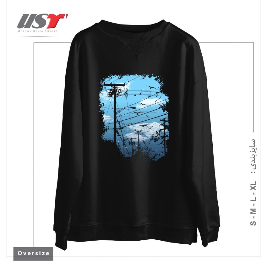 سوییشرت اورسایز طرح ELECTRIC MUSIC CITY