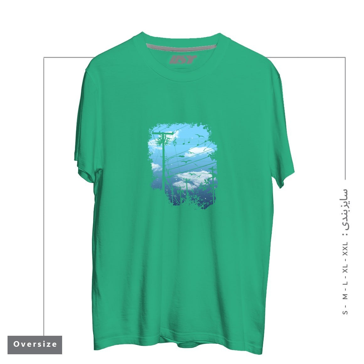 تیشرت اورسایز طرح ELECTRIC MUSIC CITY