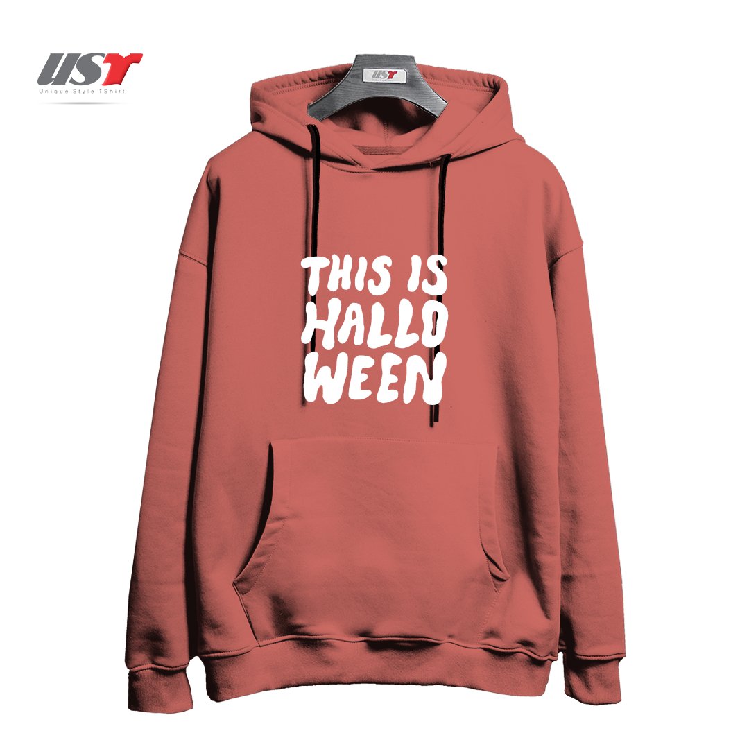 طرح THIS IS HALLOWEEN هودی اورسایزرنگ آجری