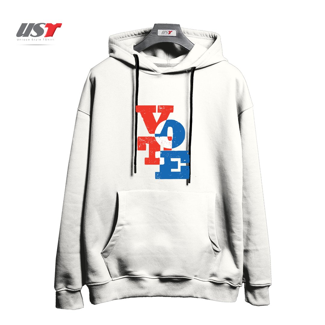 طرح VOTE هودی اورسایزرنگ سفید