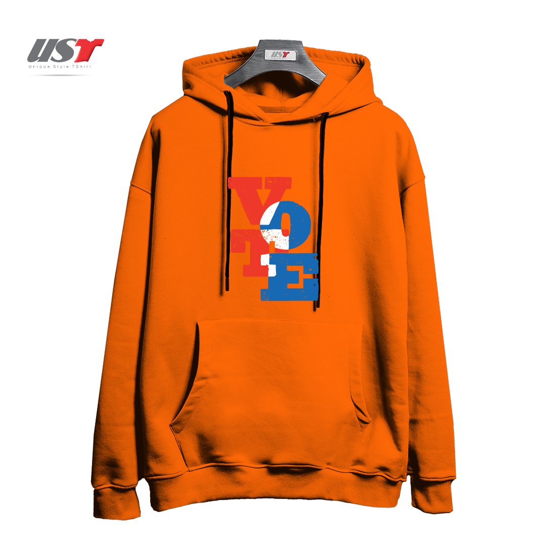 طرح VOTE هودی اورسایزرنگ نارنجی