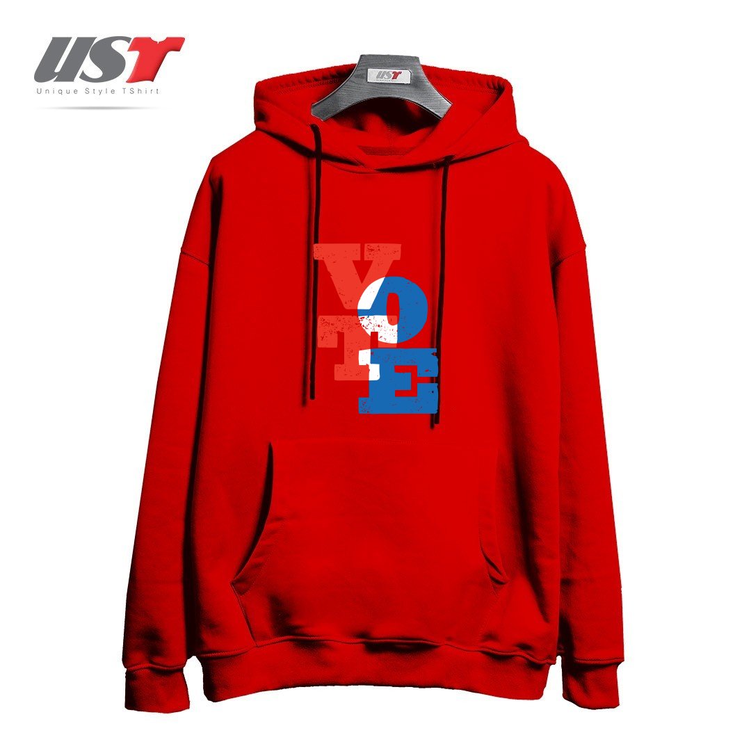 طرح VOTE هودی اورسایزرنگ قرمز