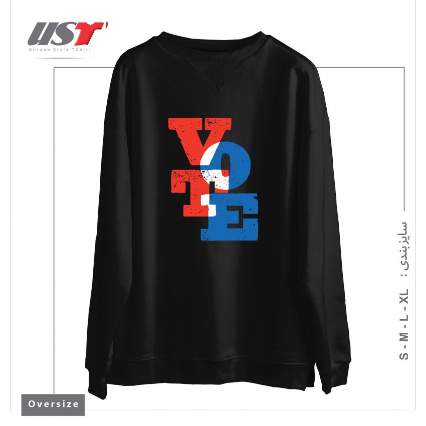 سوییشرت اورسایز طرح VOTE