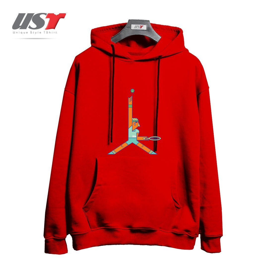 طرح 006A هودی اورسایزرنگ قرمز