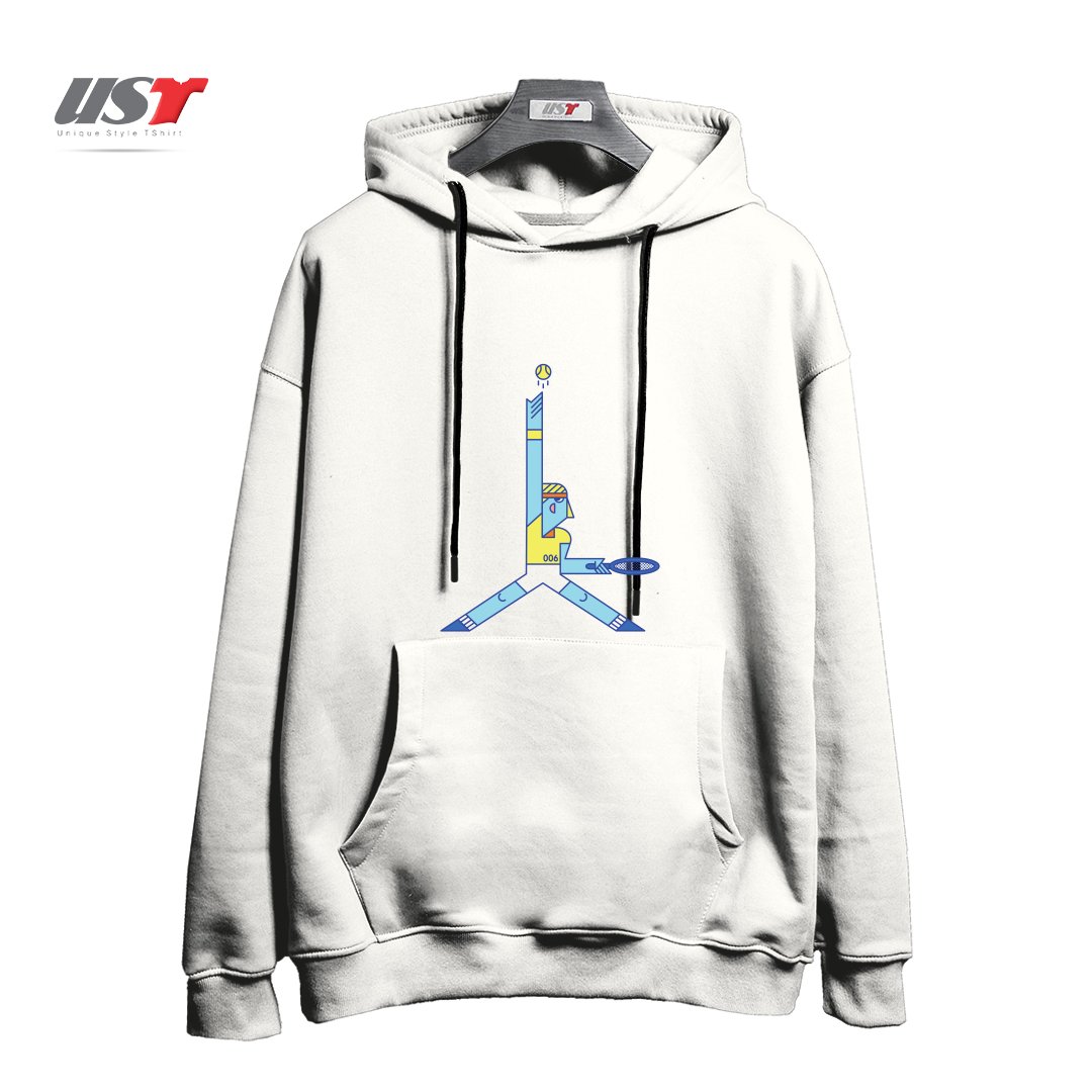 طرح 006E هودی اورسایزرنگ سفید