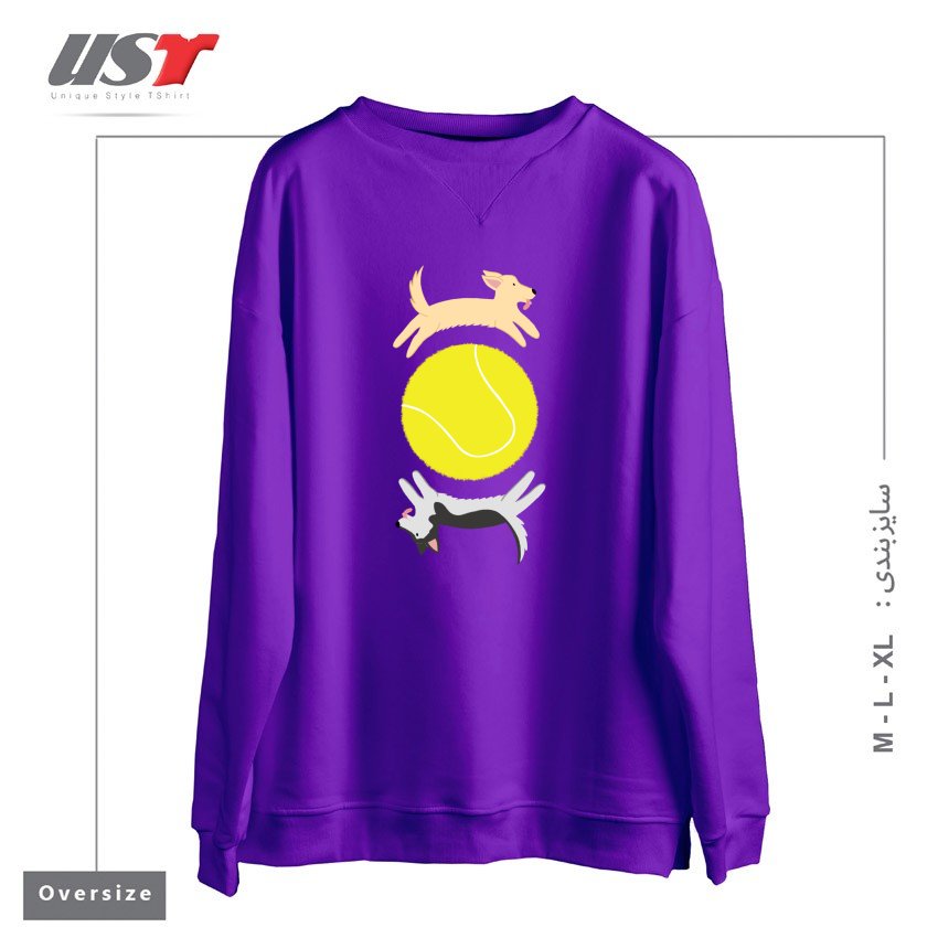 سوییشرت اورسایز طرح BALL IS LIFE