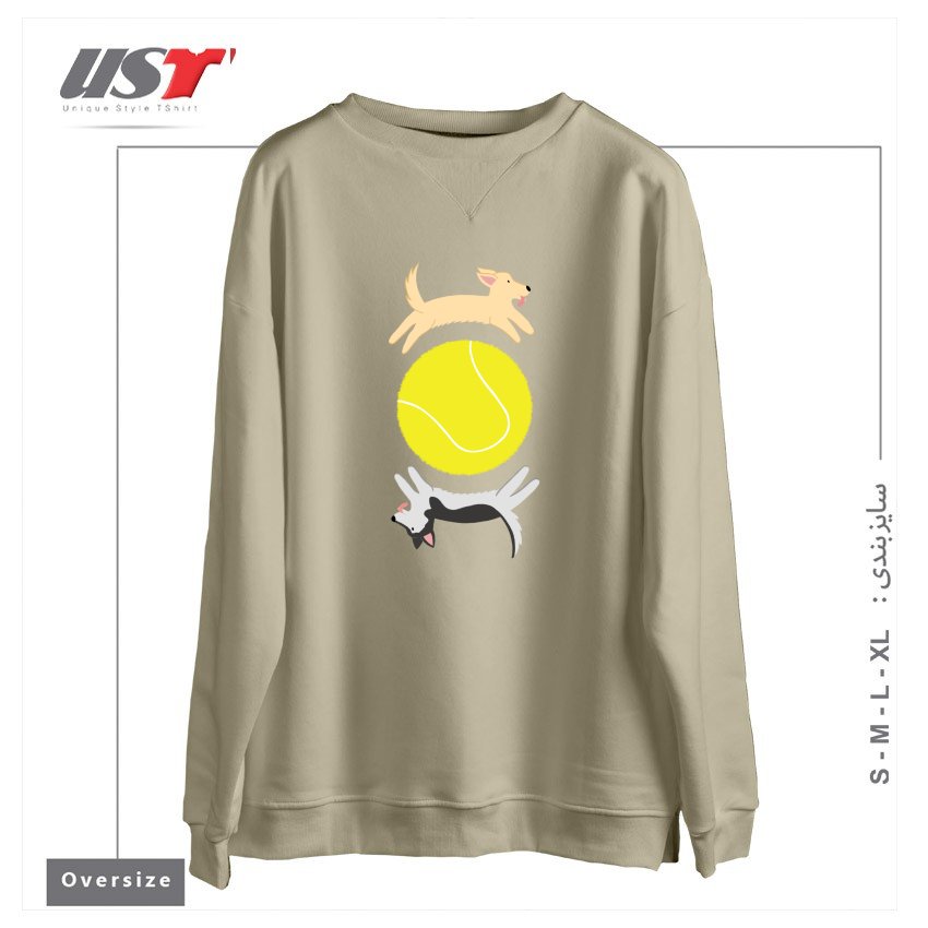 سوییشرت اورسایز طرح BALL IS LIFE