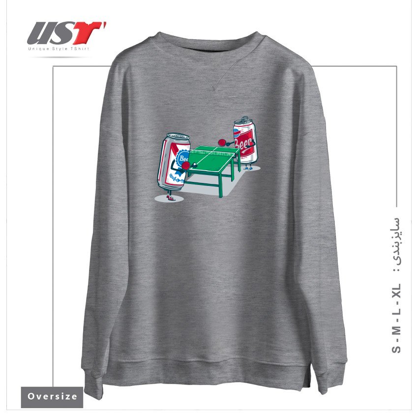 سوییشرت اورسایز طرح BEER PONG