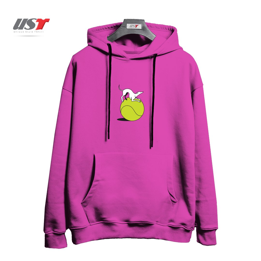 طرح FETCH هودی اورسایزرنگ صورتی