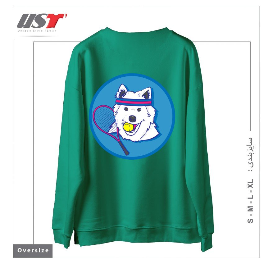 طرح KAYA. سوییشرت اورسایزرنگ سبز سدری