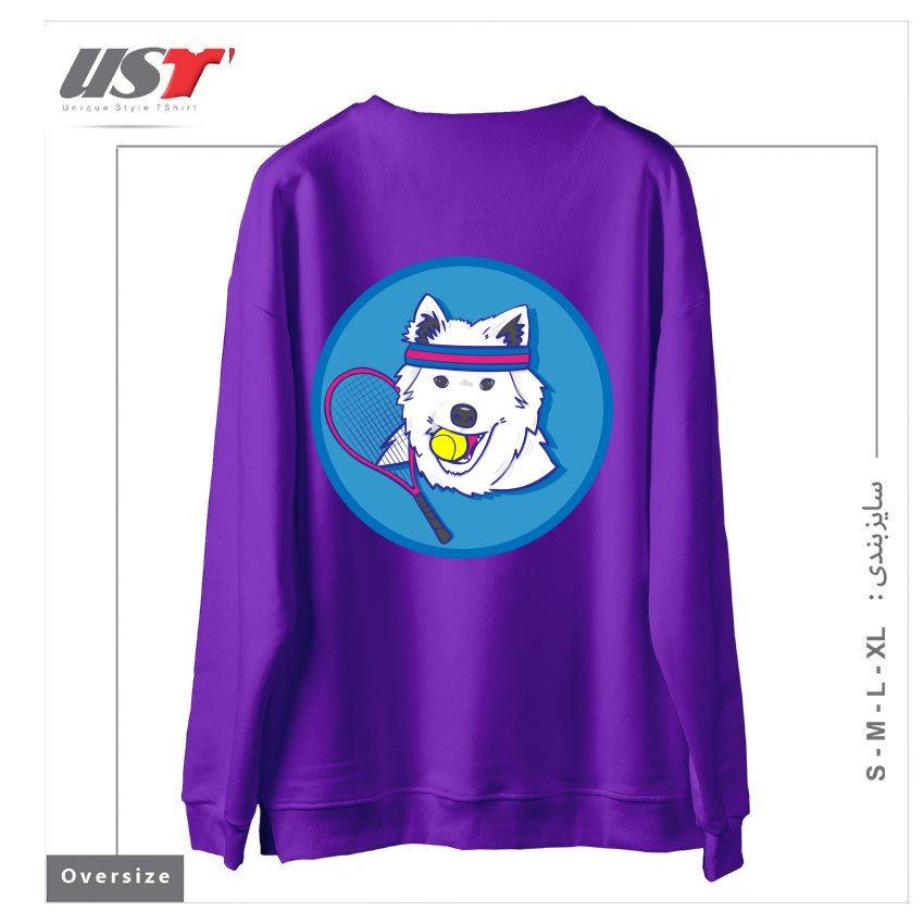 طرح KAYA. سوییشرت اورسایزرنگ بنفش