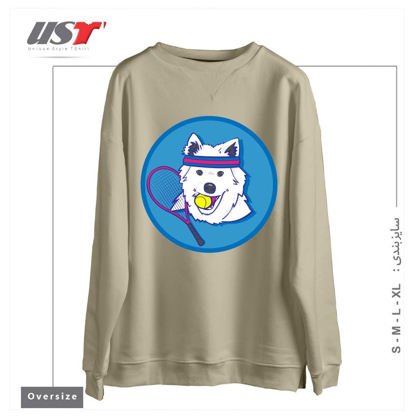 طرح KAYA. سوییشرت اورسایزرنگ نخودی