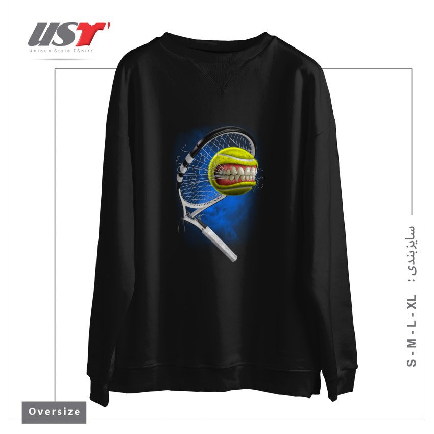 سوییشرت اورسایز طرح MONSTER TENNIS