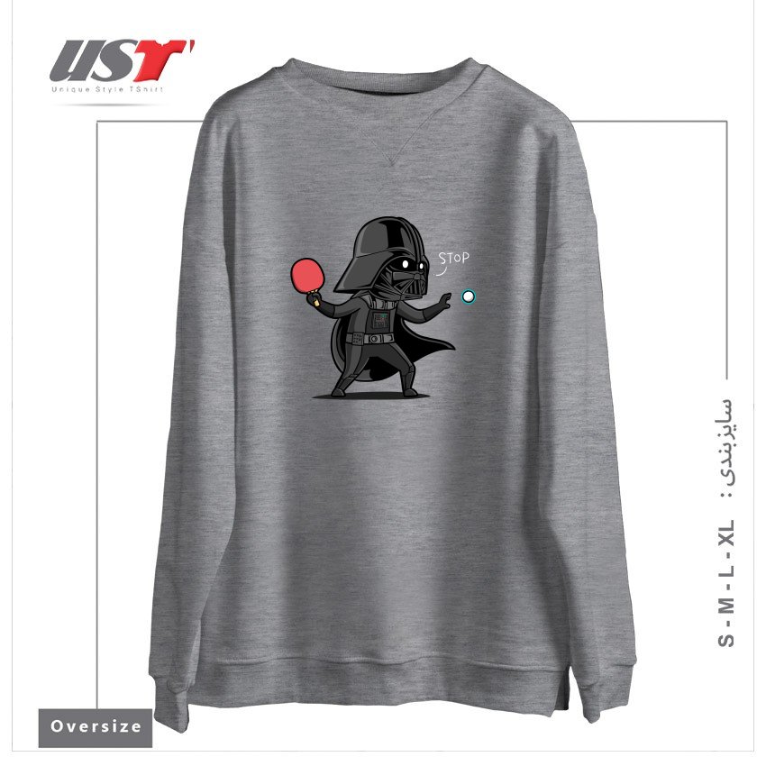 سوییشرت اورسایز طرح SPORTY BUDDY - TABLE TENNIS