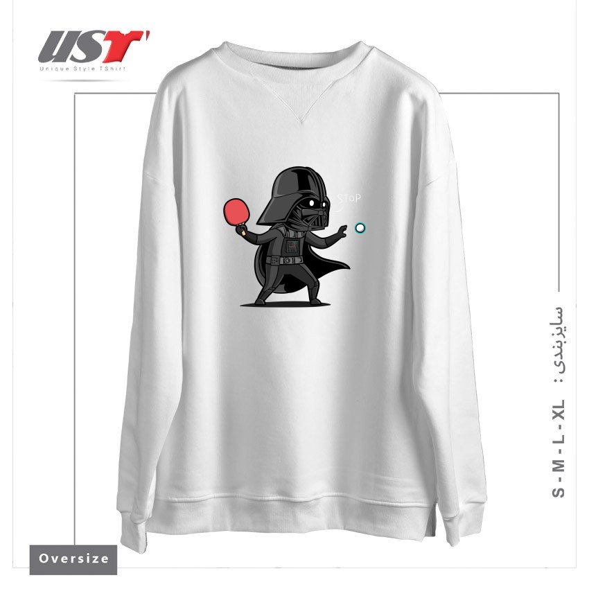 سوییشرت اورسایز طرح SPORTY BUDDY - TABLE TENNIS