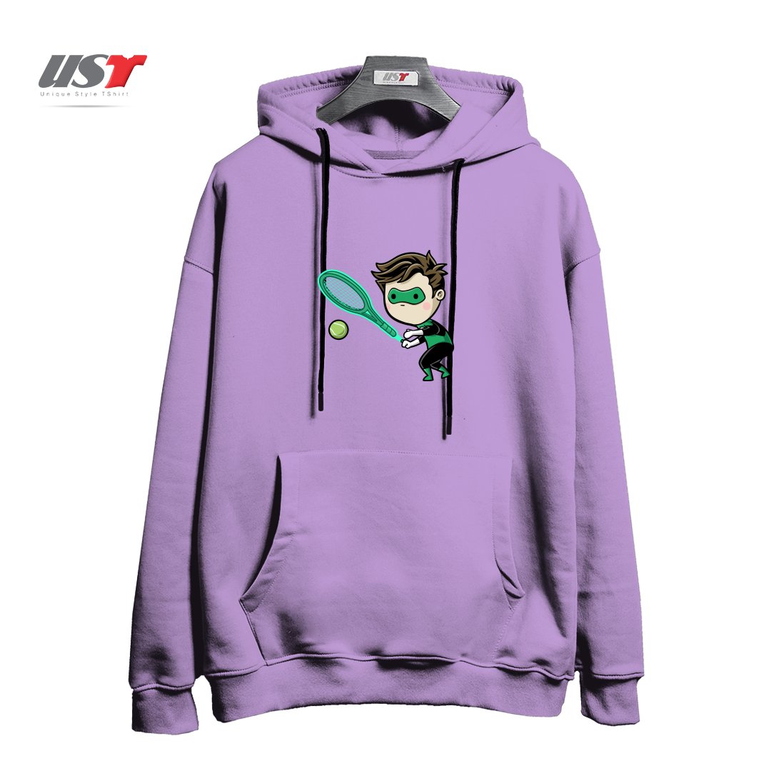 طرح SPORTY BUDDY TENNIS هودی اورسایزرنگ یاسی