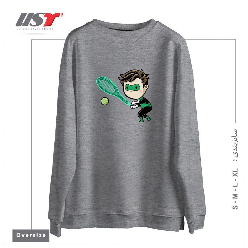 سوییشرت اورسایز طرح SPORTY BUDDY TENNIS
