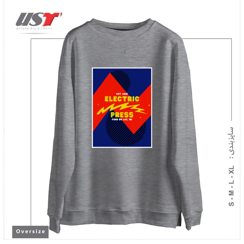 سوییشرت اورسایز طرح ELECTRIC SKY